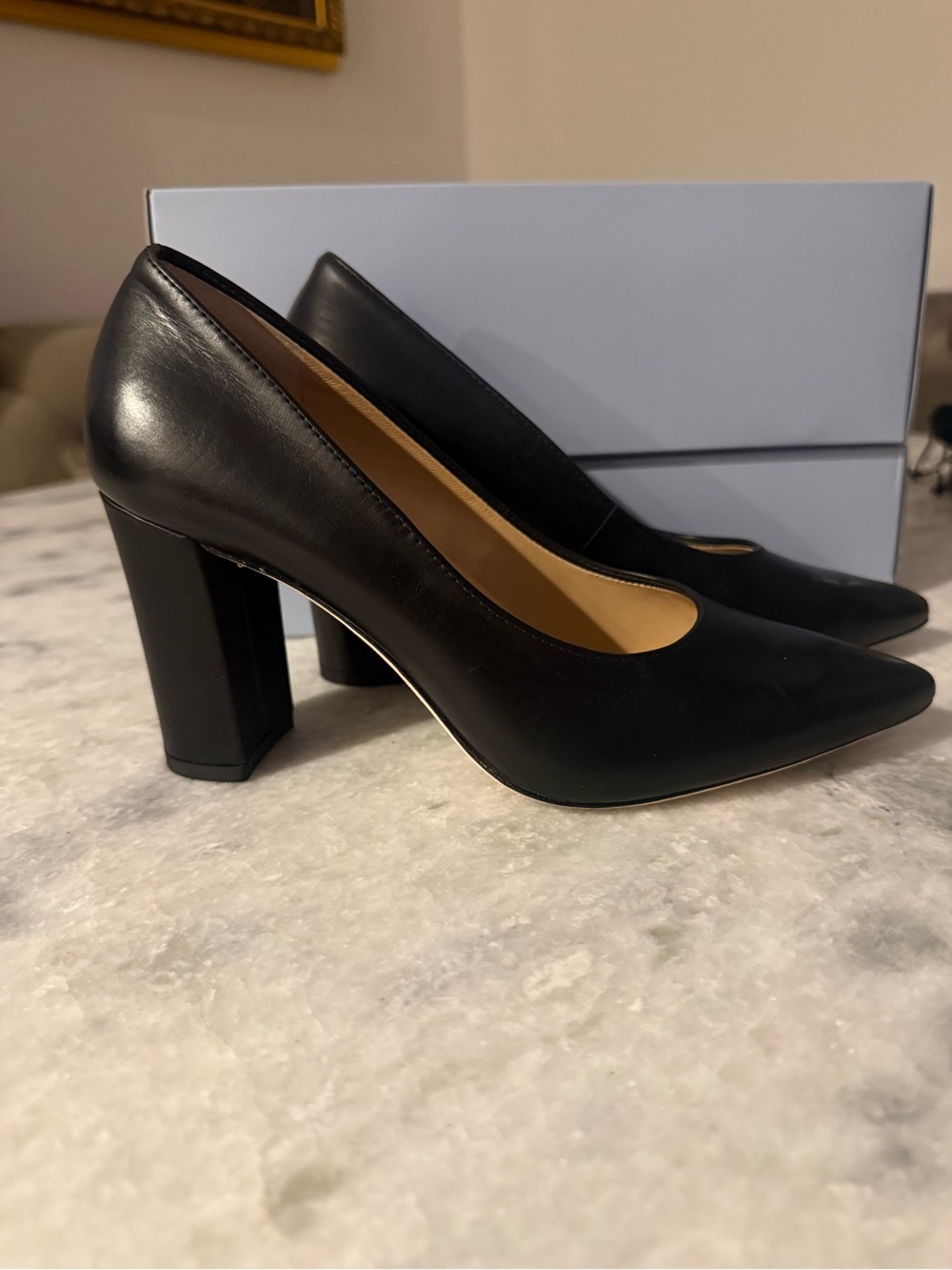 Brand new Antonio Melani Classic Black Pointed-Toe Block Heel Pumps